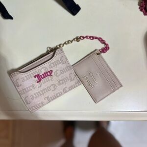 Juicy Couture Pink and Cream Card Holder